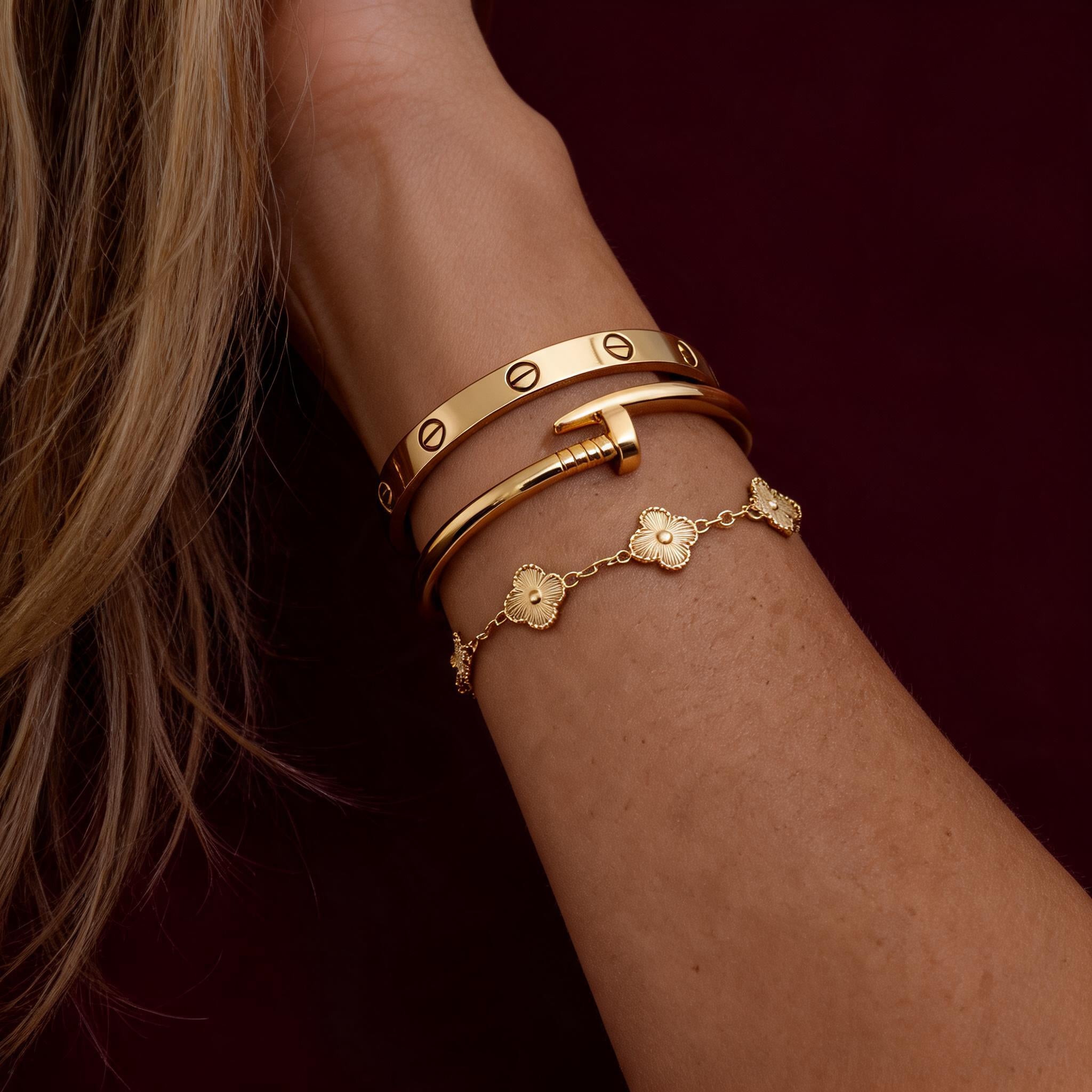 Pulseiras trio Energy a ouro 18k
