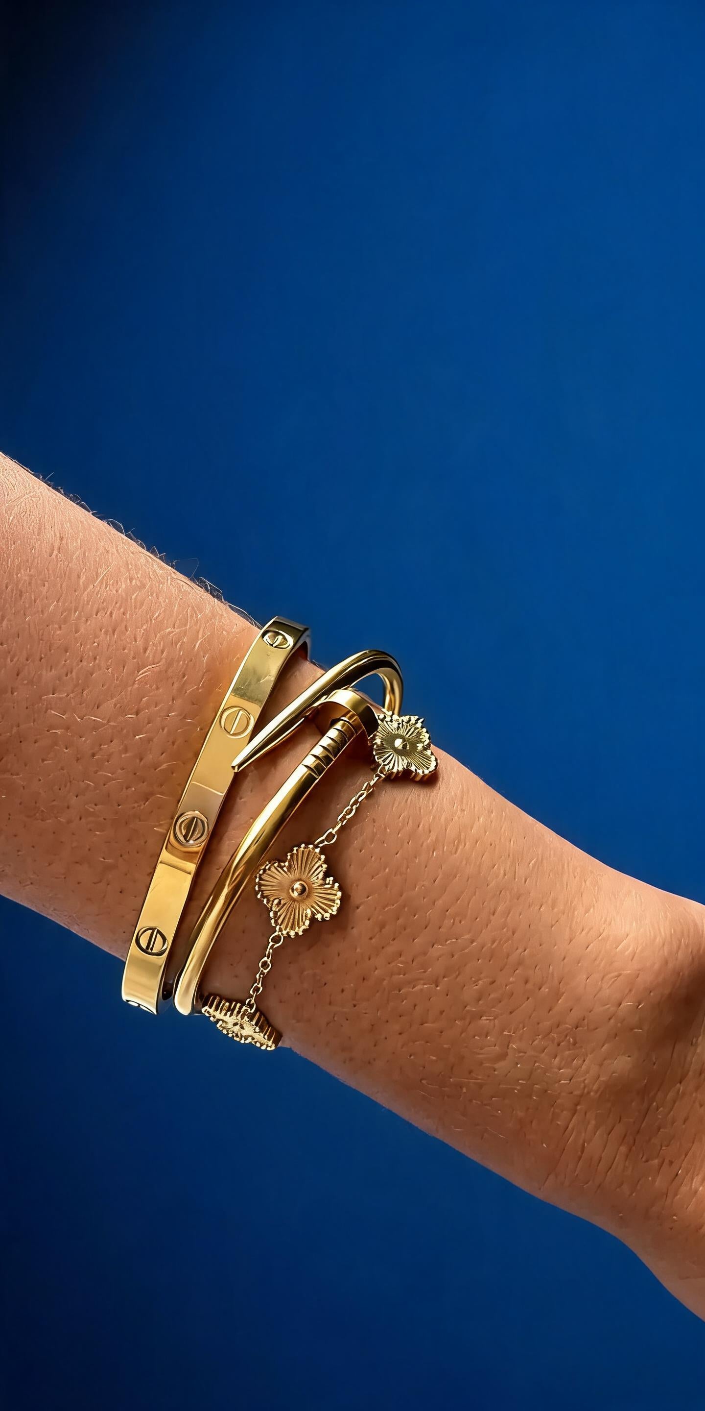 Pulseiras trio Energy a ouro 18k