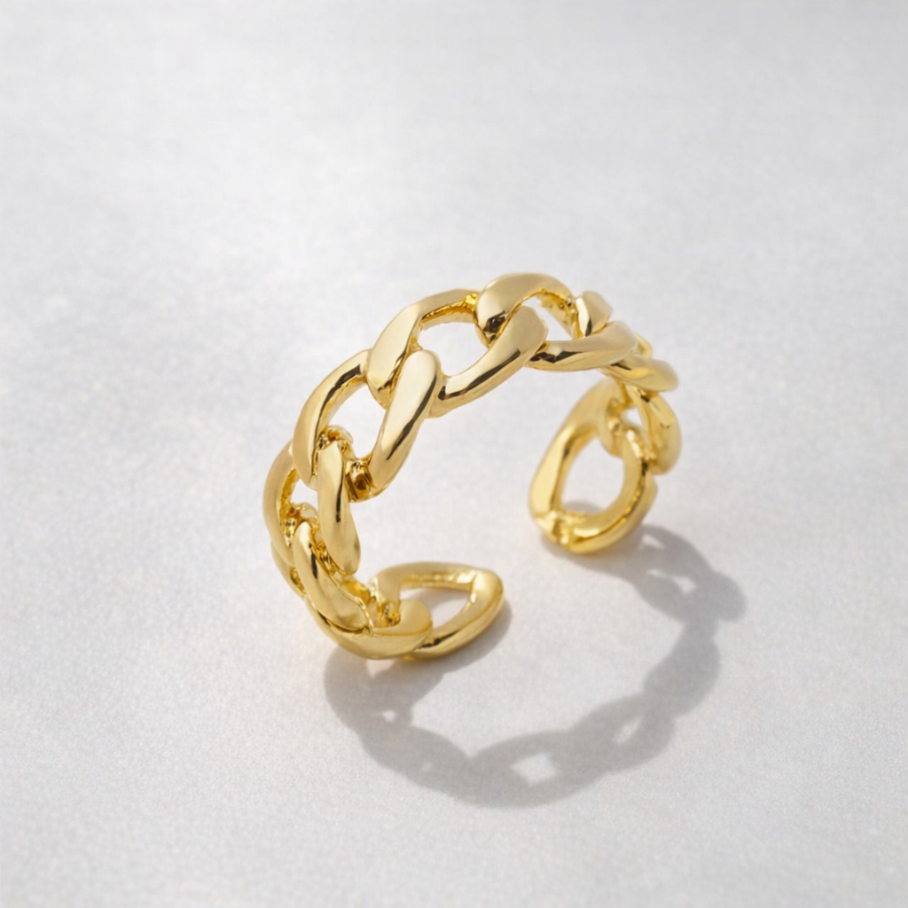 Anel Élo Corrente - Ouro 18k