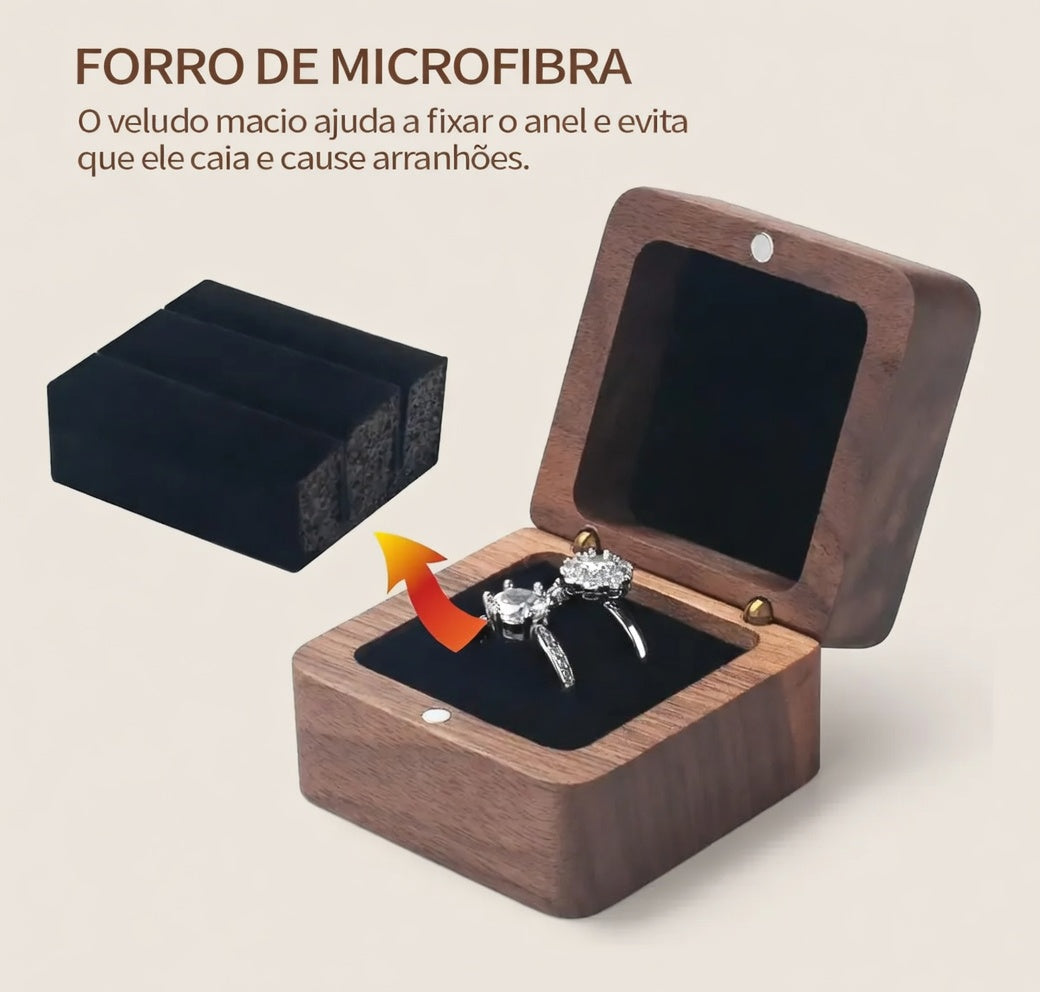 Estojo Baú Eterno Em Madeira Com Imã