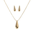 Conjunto Gota Dourada Brinco + Colar