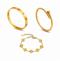 Pulseiras trio Energy a ouro 18k