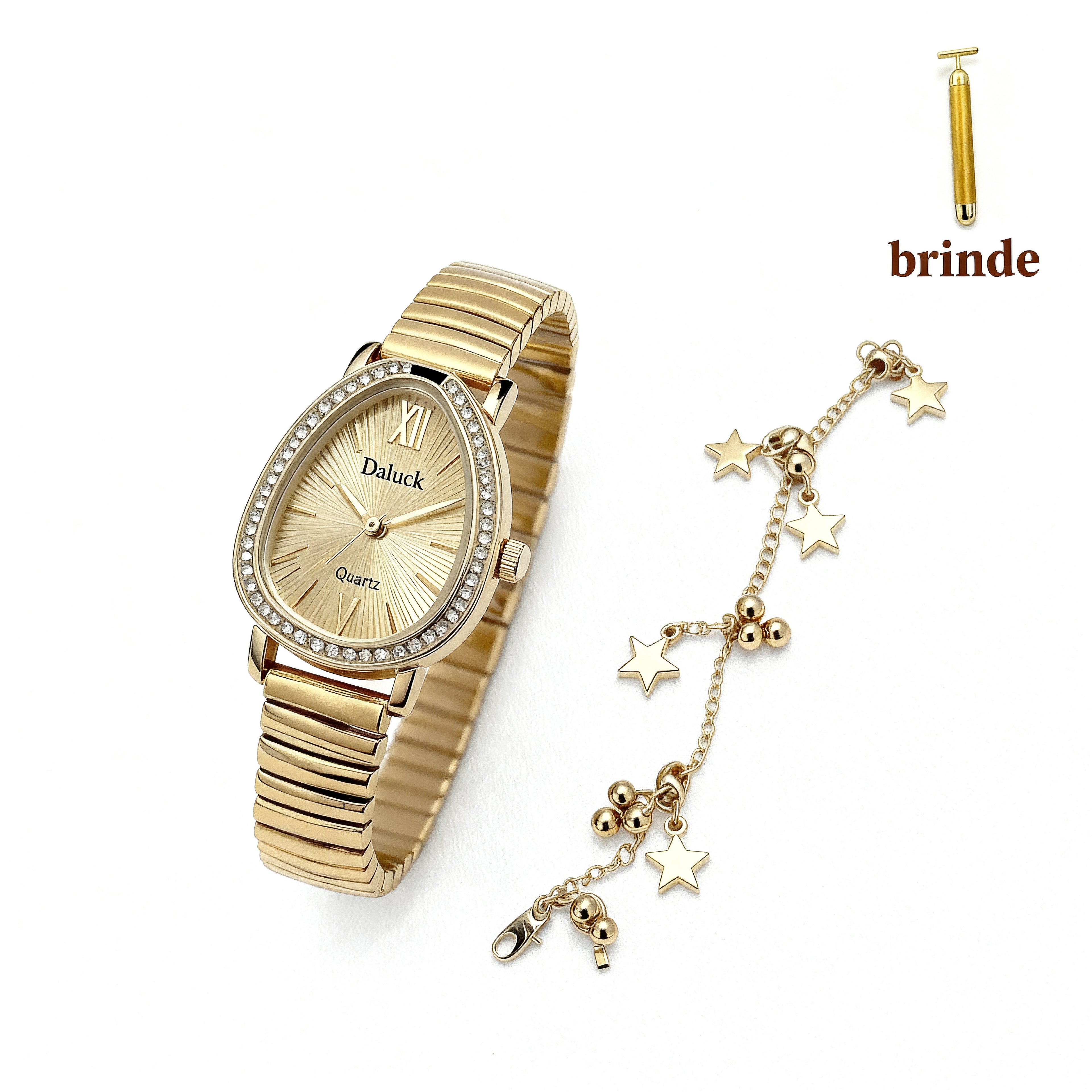 Conjunto Feminino Relógio Aurielle + Brinde