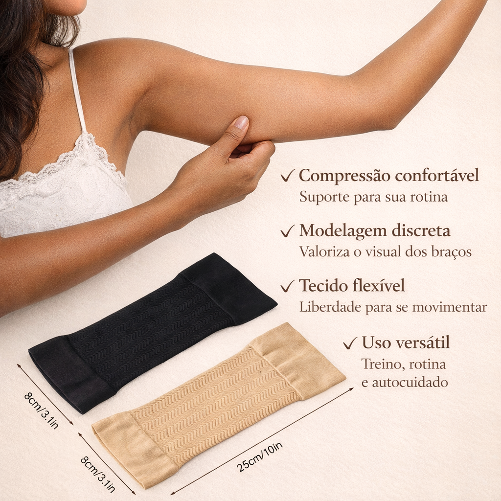 Manga compressiva para braços